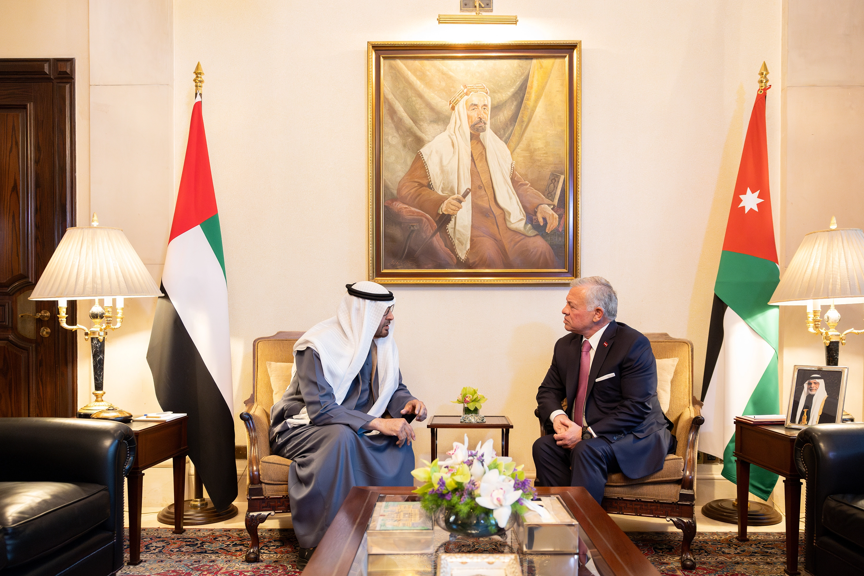 King, UAE president hold meeting at Basman Palace