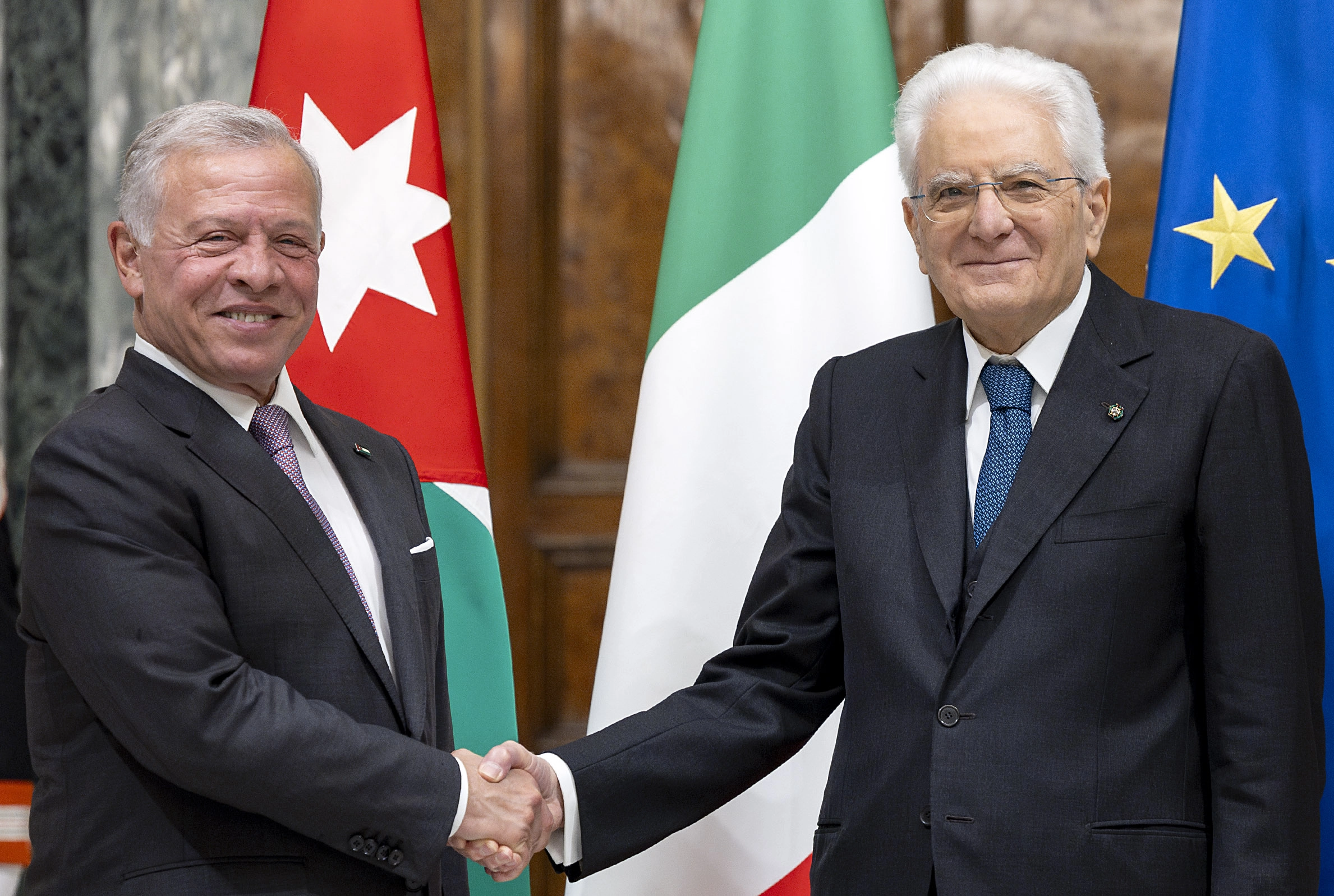 King meets Italy president, calls for ending humanitarian catastrophe in Gaza