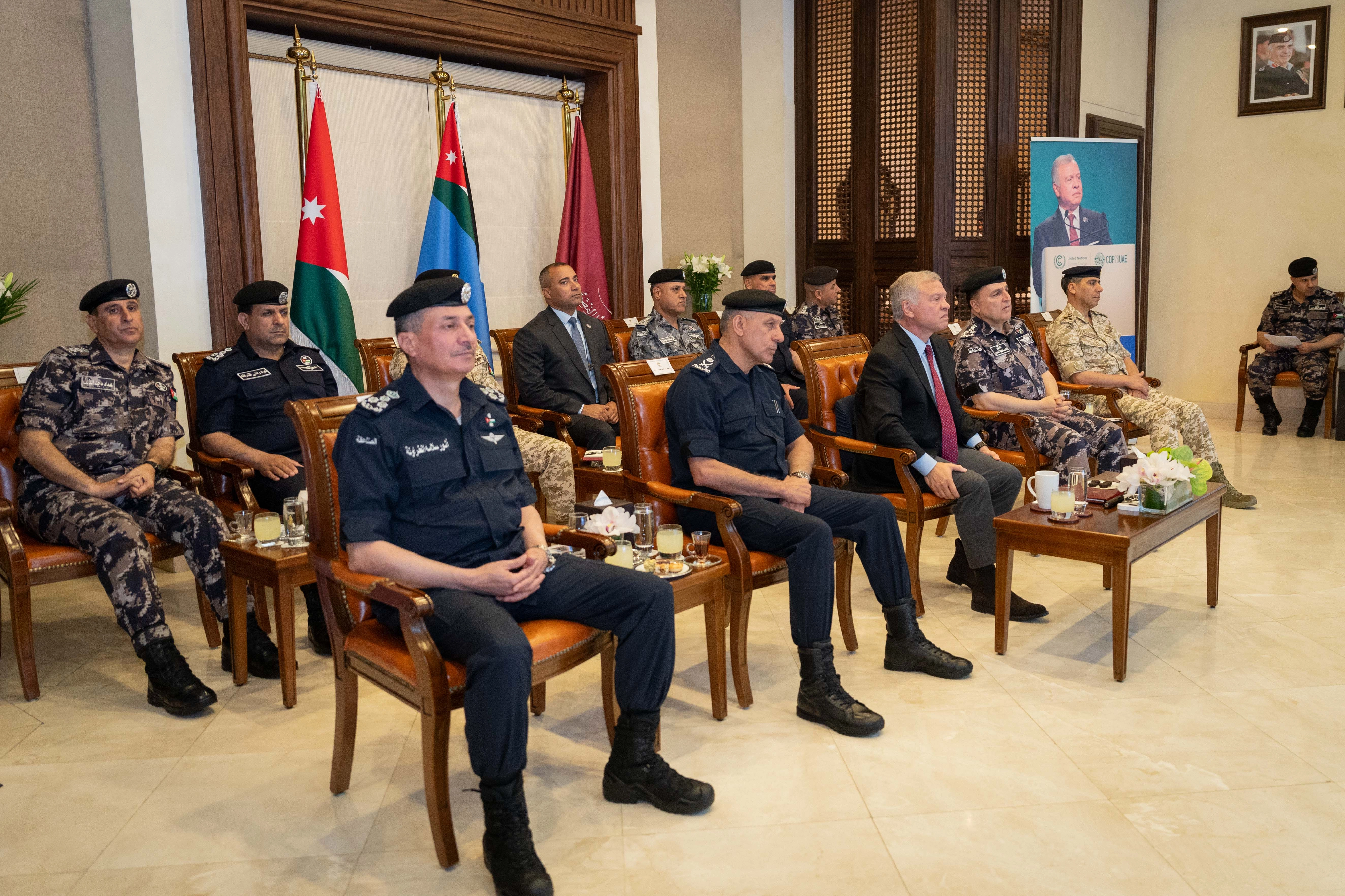 King attends civil defence exercise