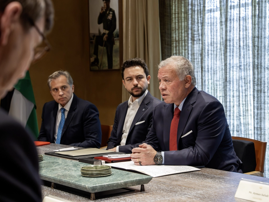 King receives German chancellor, renews call for immediate ceasefire in Gaza