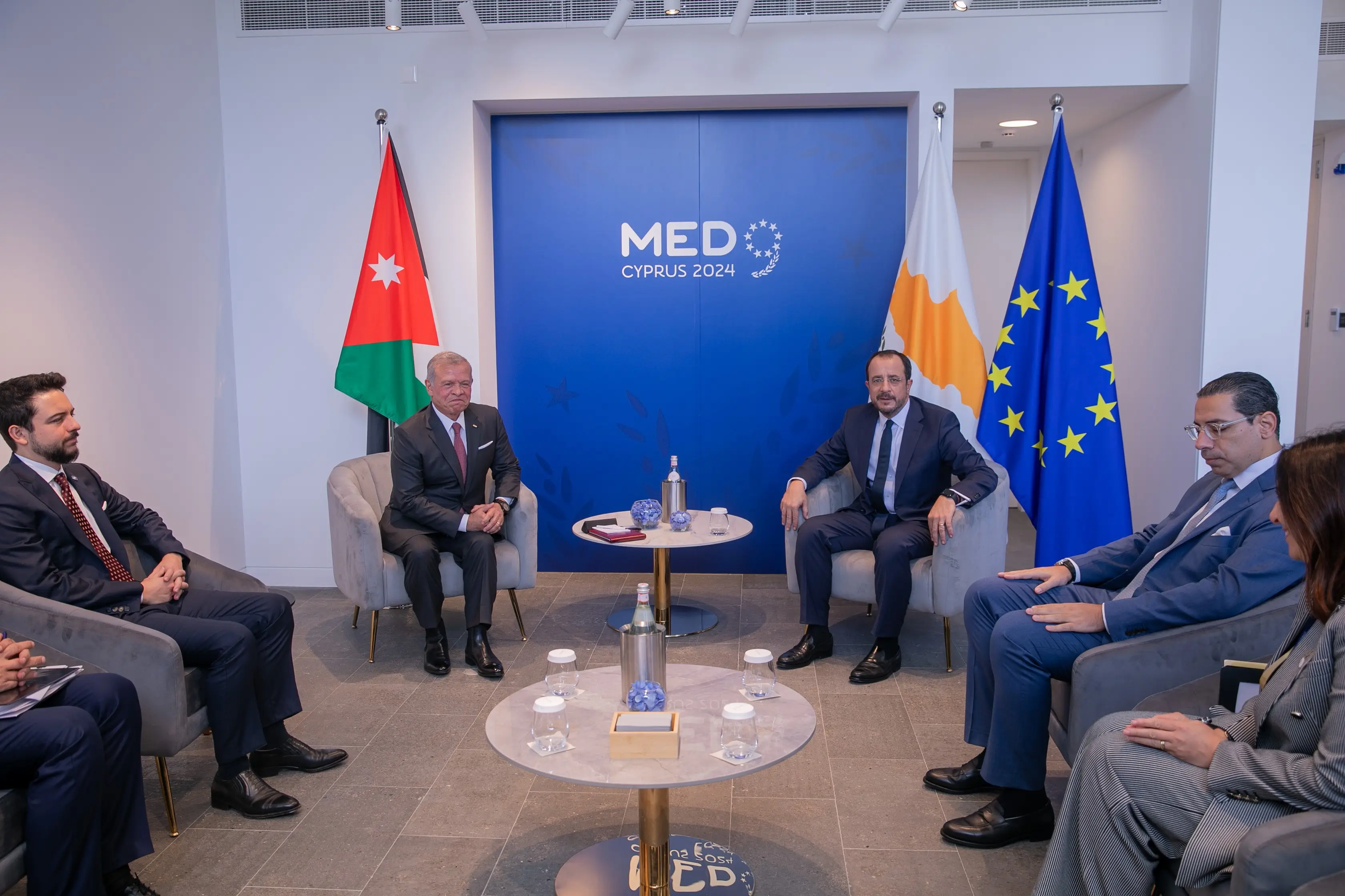 King meets presidents of Cyprus, France, PMs of Italy, Greece, Slovenia, Malta in Paphos