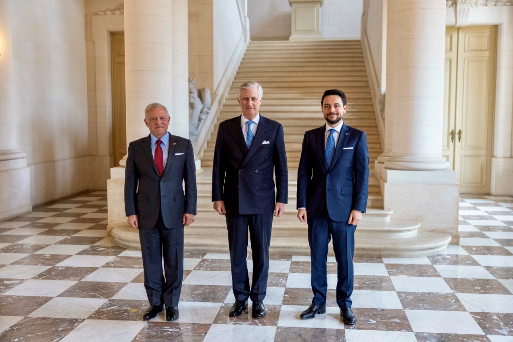 King meets Belgium monarch in Brussels