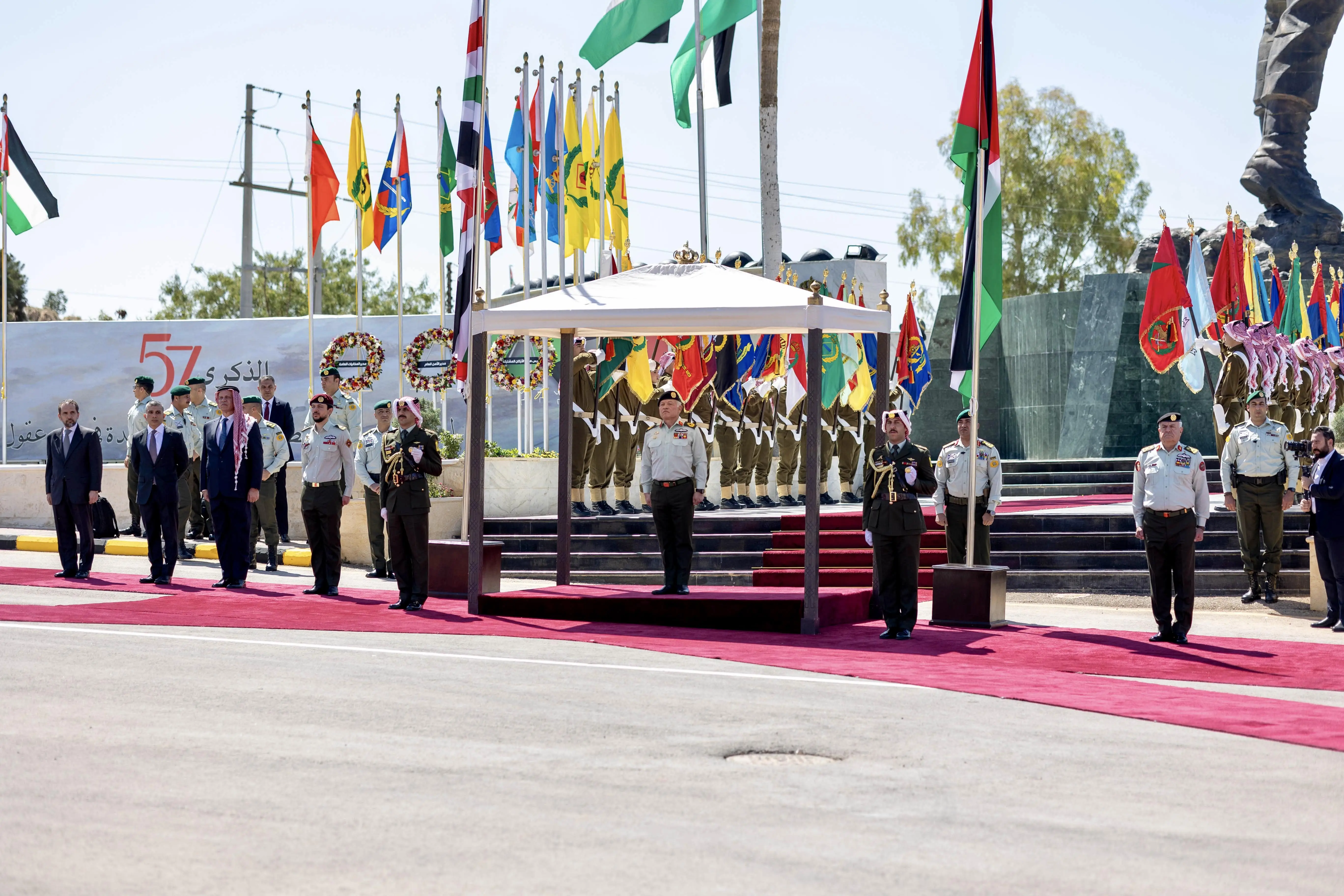 King attends JAF ceremony marking Al Karamah Battle’s 57th anniversary