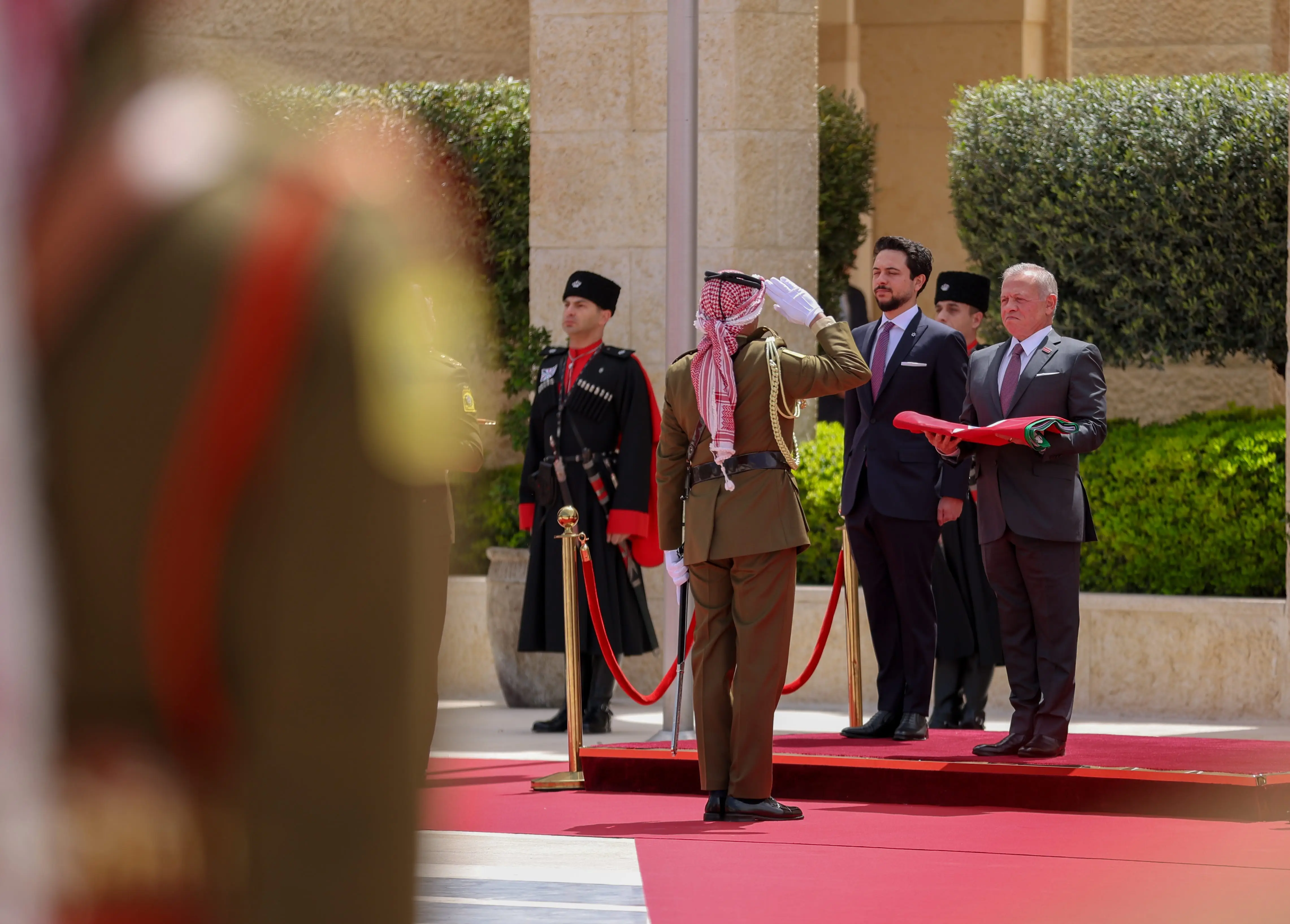 King attends Jordan Flag Day ceremony