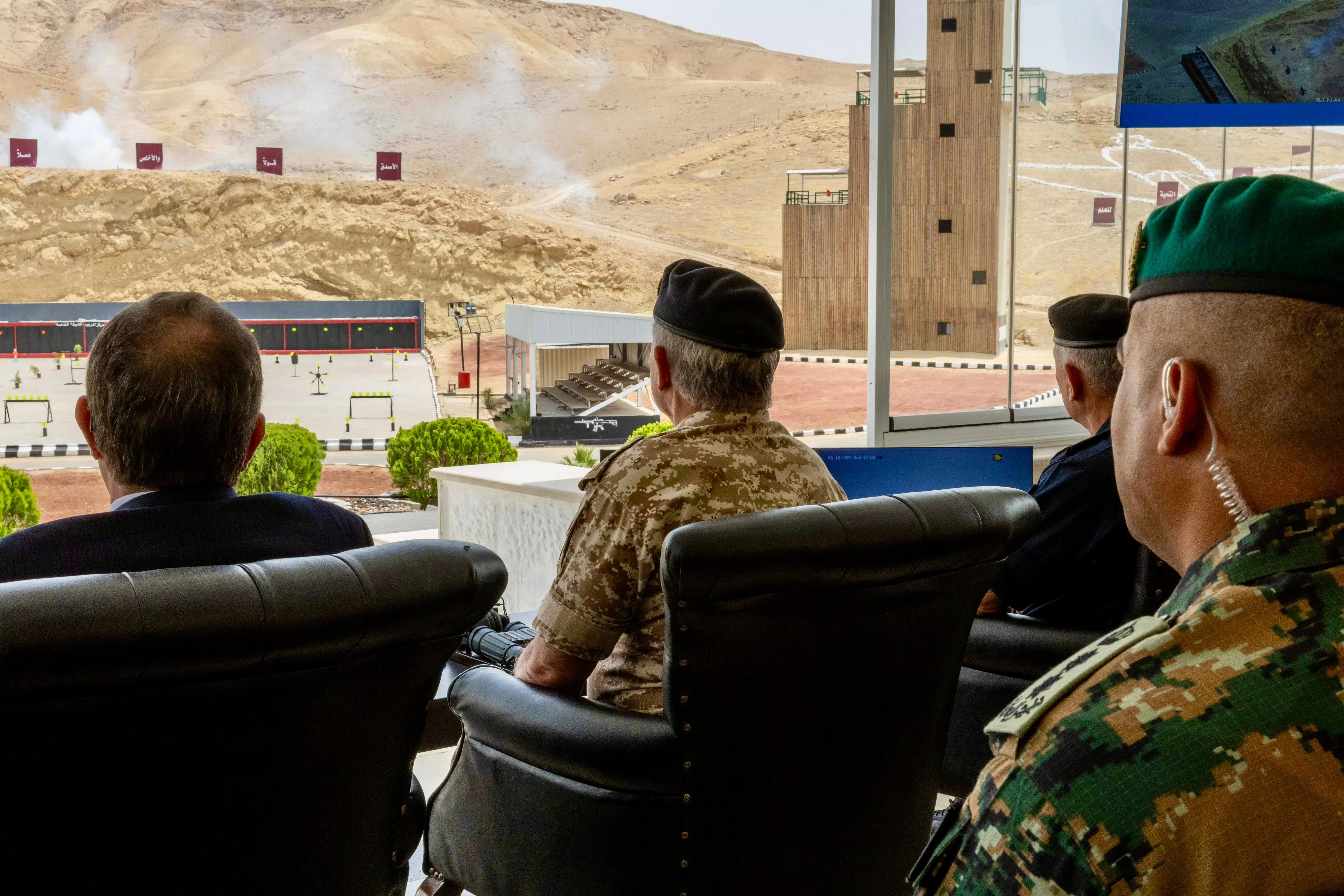 King attends joint security exercise at Special Police Training Centre